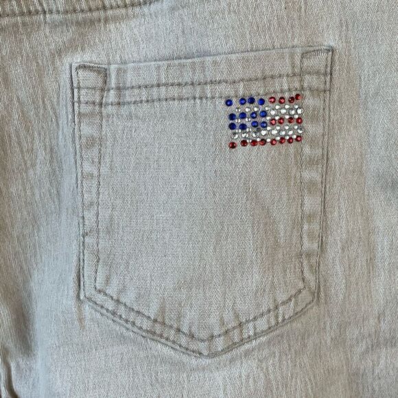 Pre-Owed DG2 by Diane Gilman Womens Tan Stretch Jeans Size 12P - Picture 5 of 6